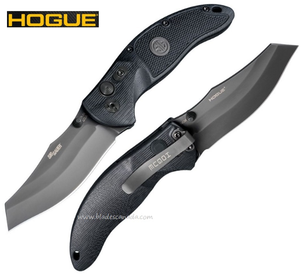 Hogue SIG EX-04 Tactical Folding Knife, 154CM Wharncliffe 3.5", G10 Black, 36462